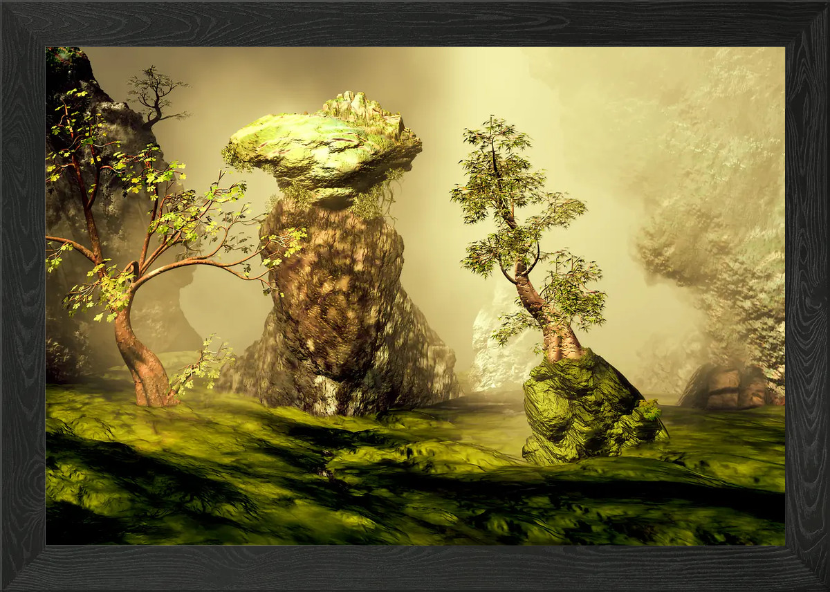 Póster de arte de pared enmarcado Green Spirit lienzo impresión cuadro