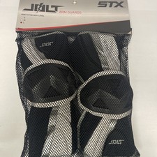 STX Youth Lacrosse Jolt Arm Guards Large Black White