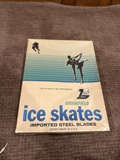 Vintage Brookfield USA Women  s White Lace up Figure Ice Skates Size 7