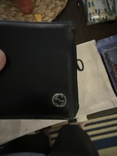 Gucci black leather bifold wallet