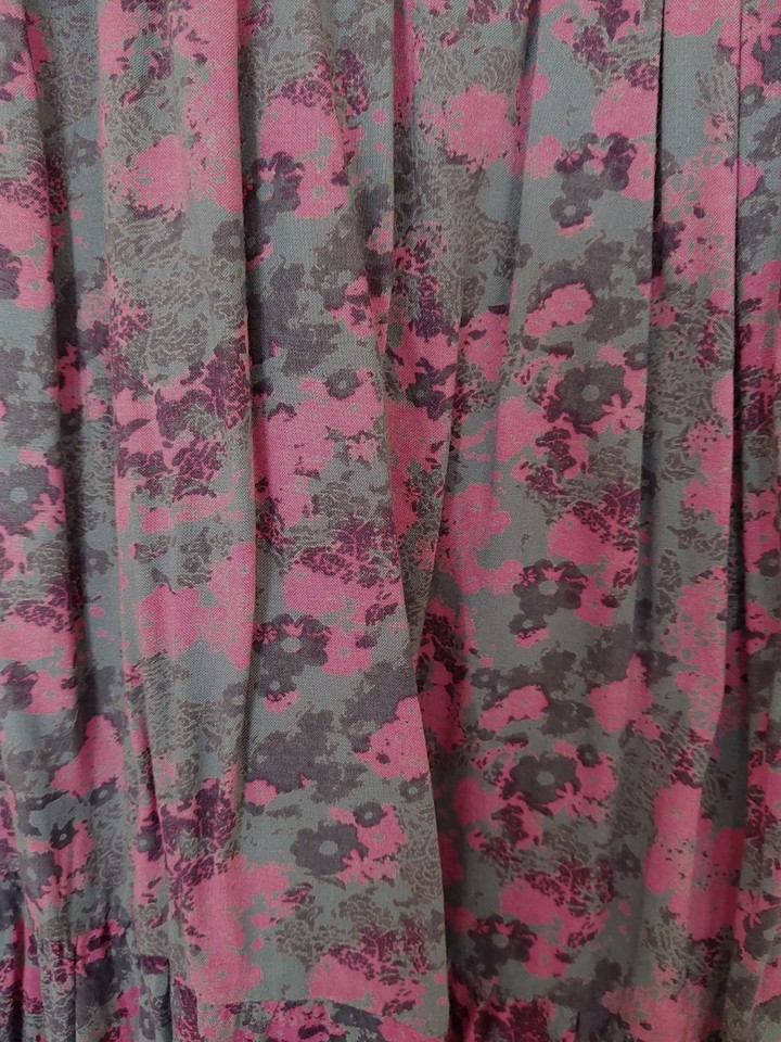 Weird Fish Printed Viscose Tiered Skirt Size 12 | eBay UK