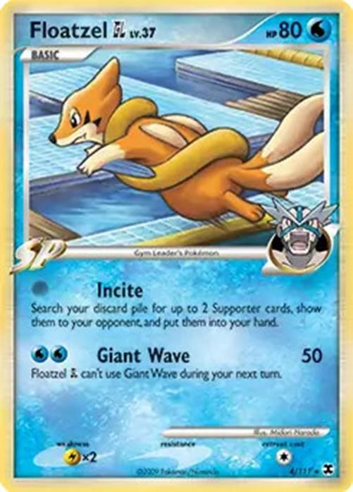 Floatzel GL - 4/111 - Pokemon Rising Rivals Holo Card NM