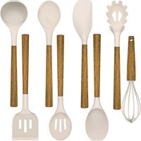 KüChenhelfer Set 8-Teilig Silikon Utensilien Mit Holzgriff KochzubehöR