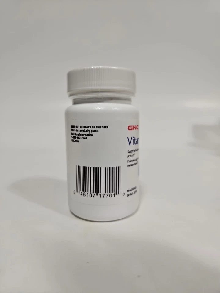 GNC VITAMINA K-2 - 100 MCG 60 cápsulas blandas (EXP:08/2026) Foto 4 de 4