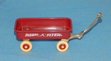 Mini Radio Flyer Metal Red Wagon 4" x 2" Miniature Excellent