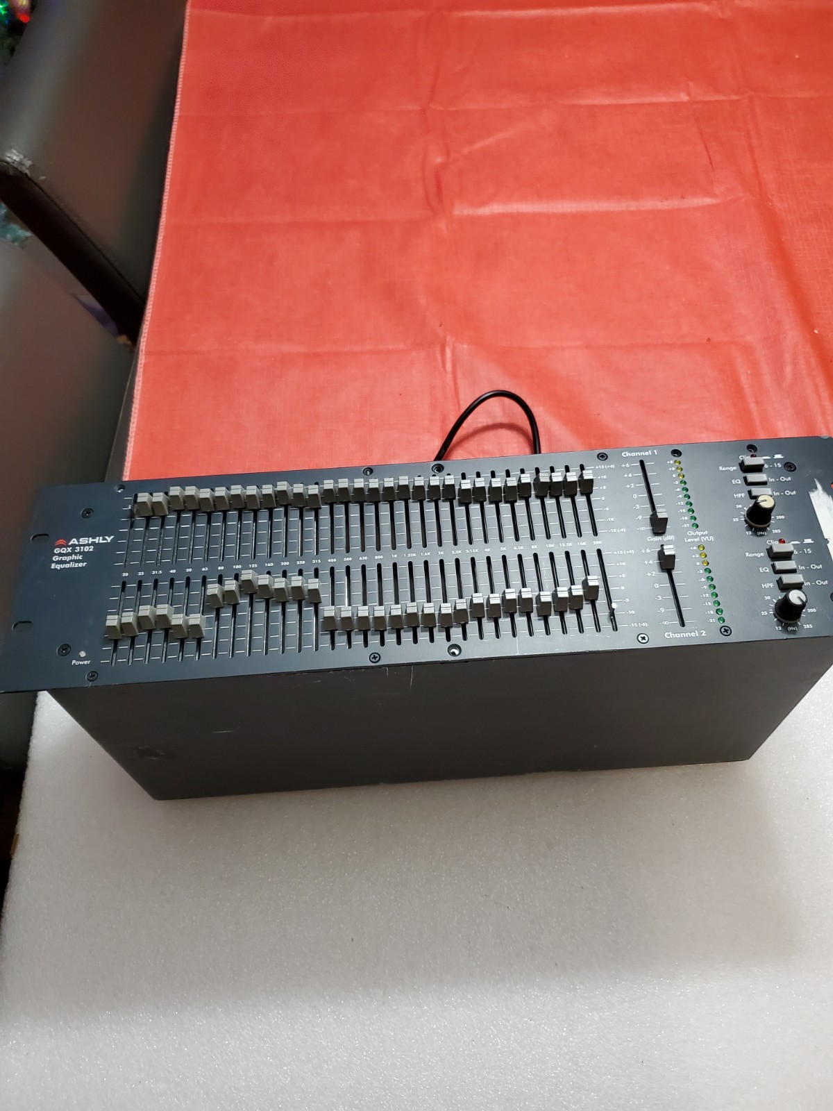 Ashly GXQ-3102 Stereo Graphic Equalizer Parts Or Repair 