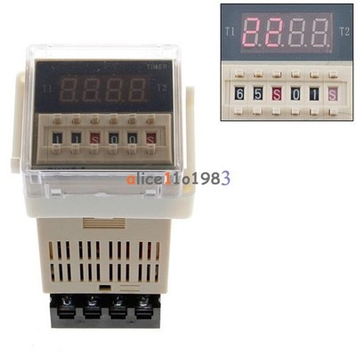 DH48S-S Digital AC 220V   Programmable Time Delay Relay With Socket Base #vn