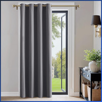 Verdunkelungsvorhang Grau 210X132 Cm Blickdicht Thermovorhang FüR TüRen