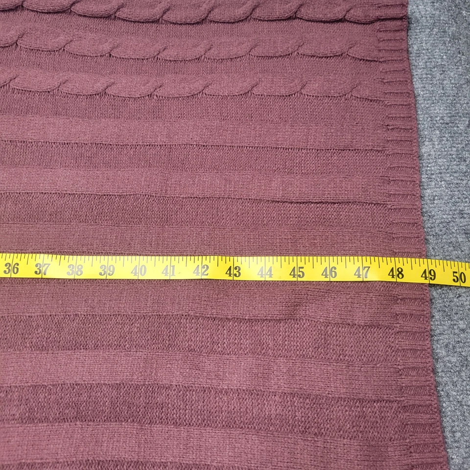 Poncho Lisa Rinna Collection Tejido con Cable Talla Mediana Grande Sangría Pullover Suéter Foto 2 de 4