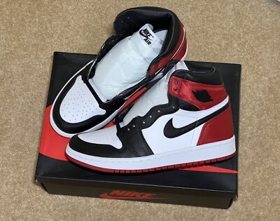 Nike Air Jordan Retro High OG Satin Black Toe (W) AJ1 CD0461-016  Brand New