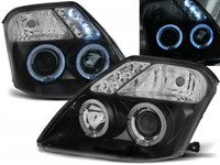 Scheinwerfer Paar Citroen C2 03-10 Angel Eyes Schwarz