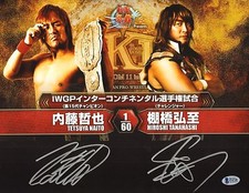 Hiroshi Tanahashi & Tetsuya Naito Signed 11x14 Photo COA New Japan Pro Wrestling