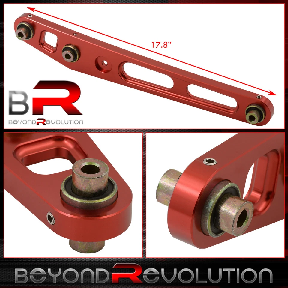 For 1996-2000 Civic 2/4DR EJ EK Red Rear Lower Control Arms LCA Left+Right Pair - Image 2 of 3
