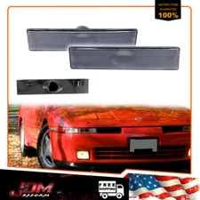 2X Clear Lens Front Bumper Side Marker Light Kit For 1987-1992 Toyota Supra Mk.3