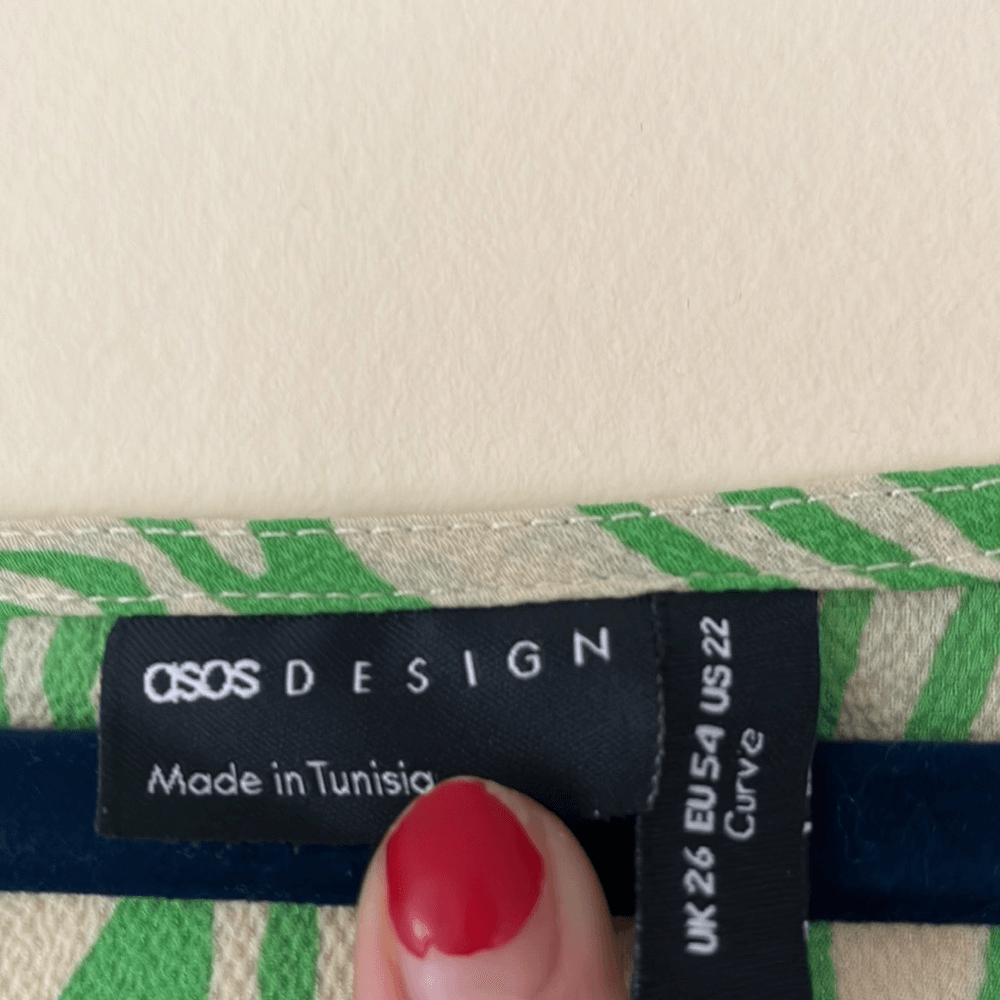 Asos Design Green Zebra Maxi Dress Size 22 | eBay
