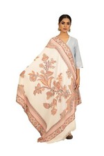 Women's Faux Luxurious Pashmina Warm and Soft Kashmiri Shawl Stole Wrap White