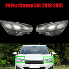 Headlight Headlamp Clear Lens Left Right Cover For Citroen C4L 2013 2014 2015