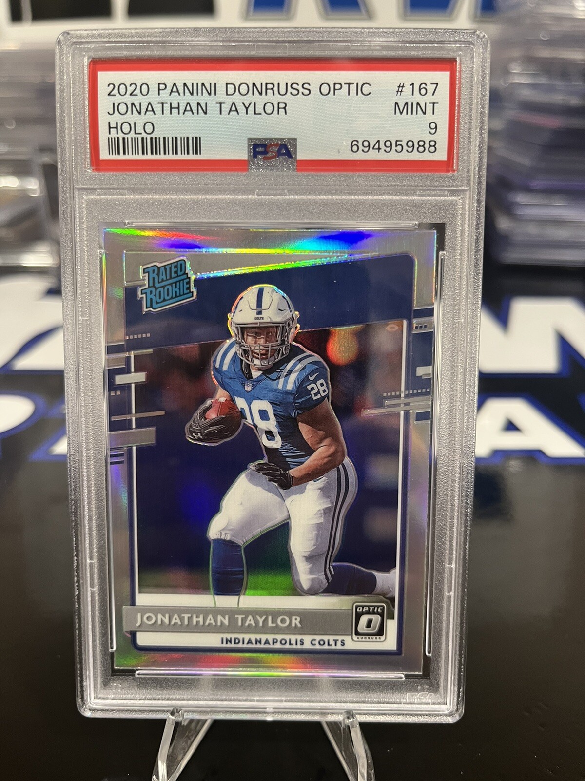 2020 Optic Jonathan Taylor Rated Rookie Holo Psa 9