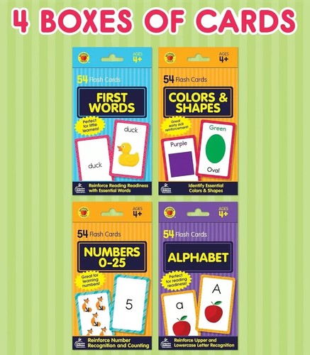 Carson Dellosa Kleinkind Flash Karten 4er Pack, Alphabet Flash Karten, Sight Word F... - Bild 2 von 2