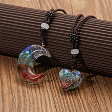Orgone 7 Chakra Natural Stone Energy Pendant Necklace Yoga Reiki Healing Amulet