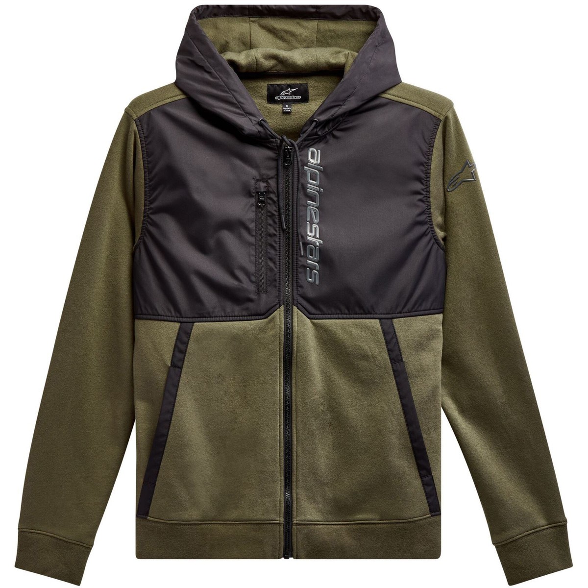 Alpinestars Aligned Hoodie - Military/Black - Small 1213 Alpinestars Aligned Hoodie - Military/Black - Small 1213