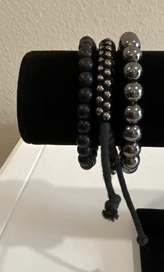 Beaded Stretch Adjustable Bracelets Stackable Cro… - image 3