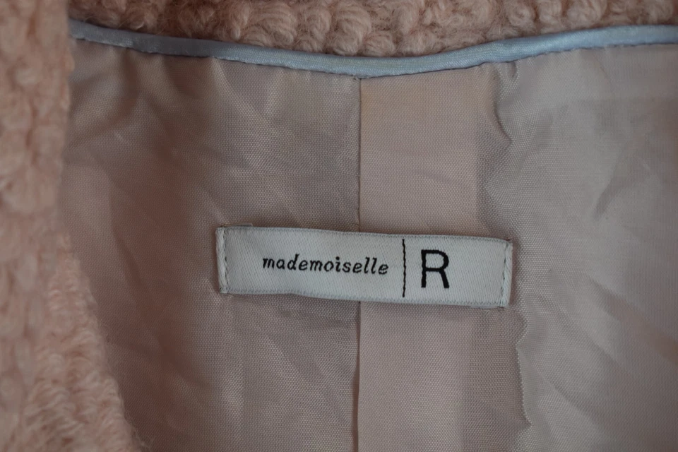 LA REDOUTE Mademoiselle Pink Boucle Jacket size Uk 8 Womens Wool Casual Outdoors - Image 4 of 4