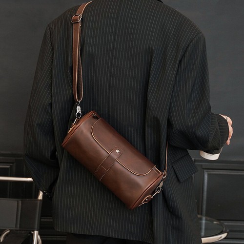 Fashion Retro PU Leather Bag Crazy Horse Men Bags Personalized Small Backpack - Picture 2 of 15