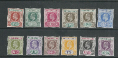 SEYCHELLES 1903 KEVII PORTRAIT long set complete (Scott 38-48) VF