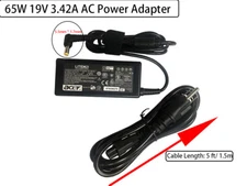 For Acer G276HL G276HLDbd S202HL S271HL LCD Monitor 65W AC Adapter Power Charger