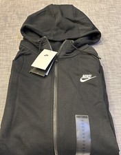 NIKE Women's Hooded Sweatshirt Size 3X Full Zip Black Hoodie DP6234-010. NWT