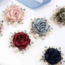 Fabric Flower Brooch Elegant Pin All-Matching Corsage Coat Accessories Fashion