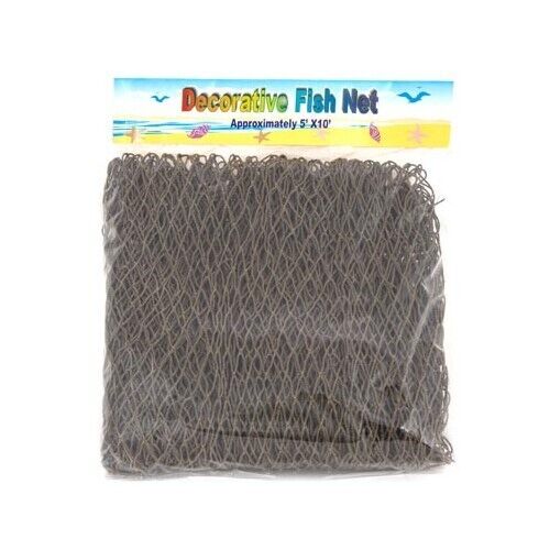 Decorative Fish Net 5ft x 10ft | Authentic Nautical Fishing Net Decor - Zdjęcie 1 z 3