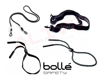 Bolle Safety Glasses Adjustable Cord and Retainer Strap Fit Most Safety Glasses