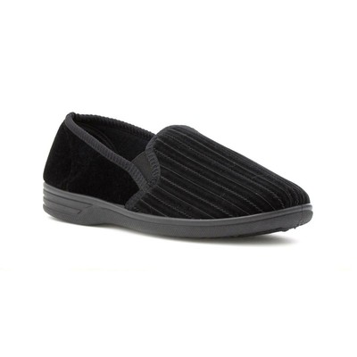 black slip on slippers