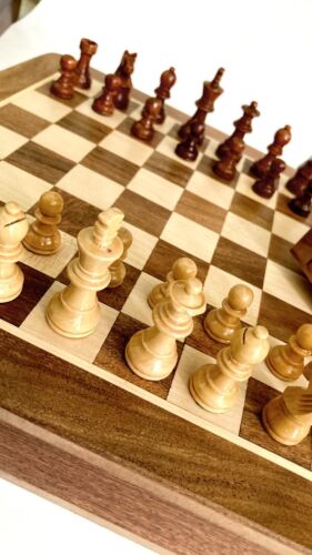 Drawer Chess Set, 12"Wooden Board with Storage Profession Travel Size boardgame - Picture 10 of 17