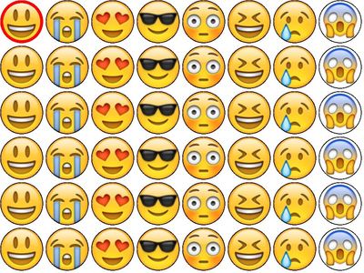 48 Emoji Auswahl Oblate Papier Party Cupcake/Fee Tortenaufleger 3 cm