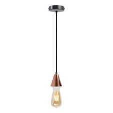 Image of E27 Modern Pendant Light Fitting Ceiling Rose Suspension Set Corded 5 Colours UK