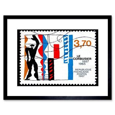 Postage Stamp France 1987 Works Of Le Corbusier Vintage Framed Print 12x16 Inch