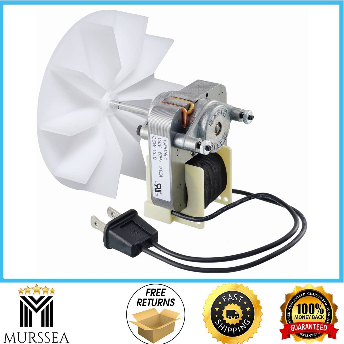 RV Vent Fan Motor 12V Replacement By Dumble - D-Shaft Air Vent - Foto 5