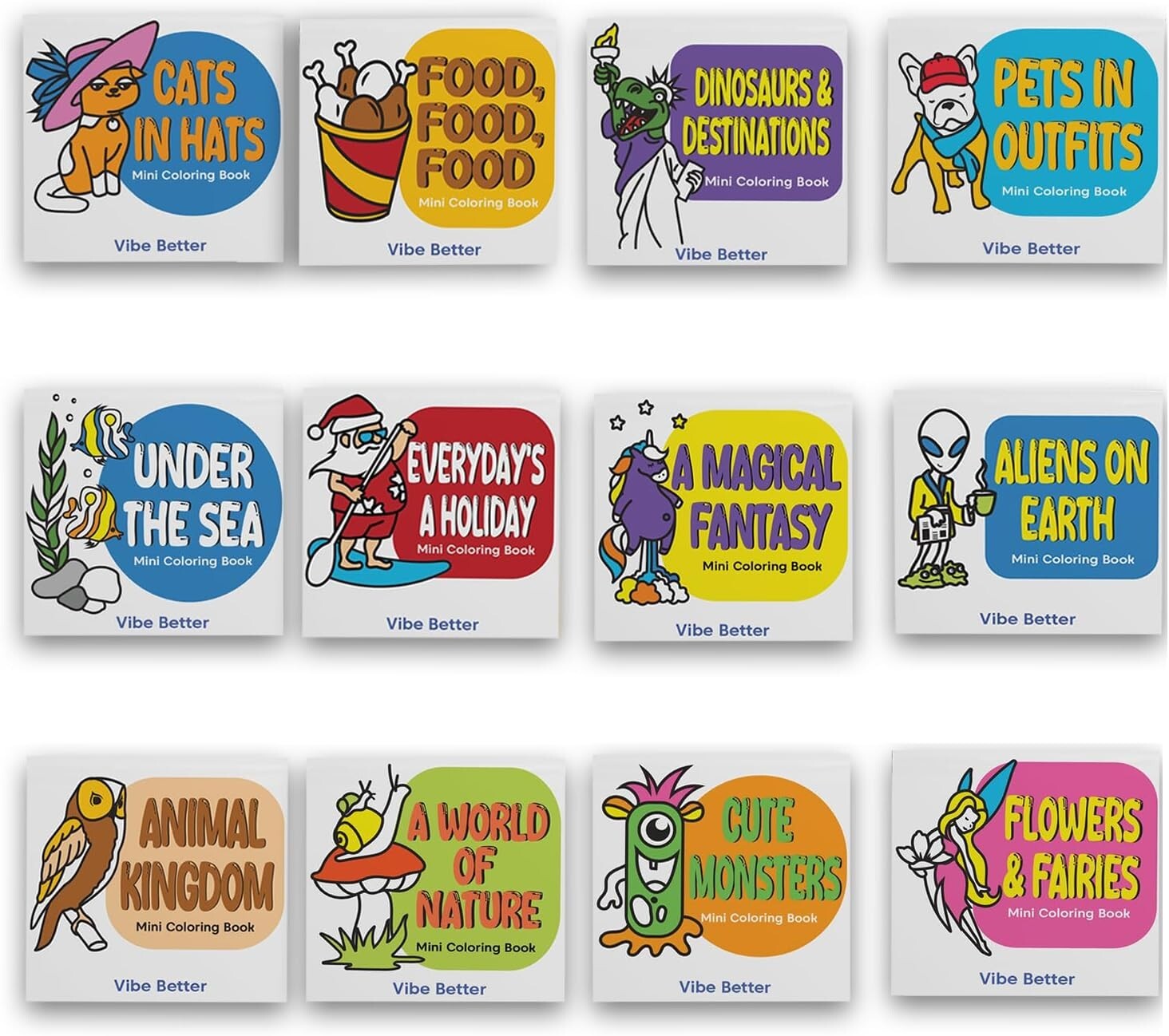 Squiggle P2199 A6 Mini Colouring & Activity Travel Sized Book Set - Pack of 6 - Image 5