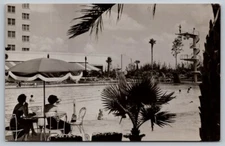 Postcard | Real Photo Summer Scene At the Pool With High Diving Board