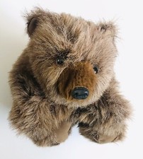 Vintage BROWN BEAR Folkmanis FURRY FOLK PUPPET Plush Stuffed Animal Toy 12"