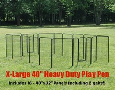 EXTRA LARGE HEAVY DUTY PET EXERCISE PEN 40 INCHES HIGH PLAYPEN DOG PEN, PET PEN