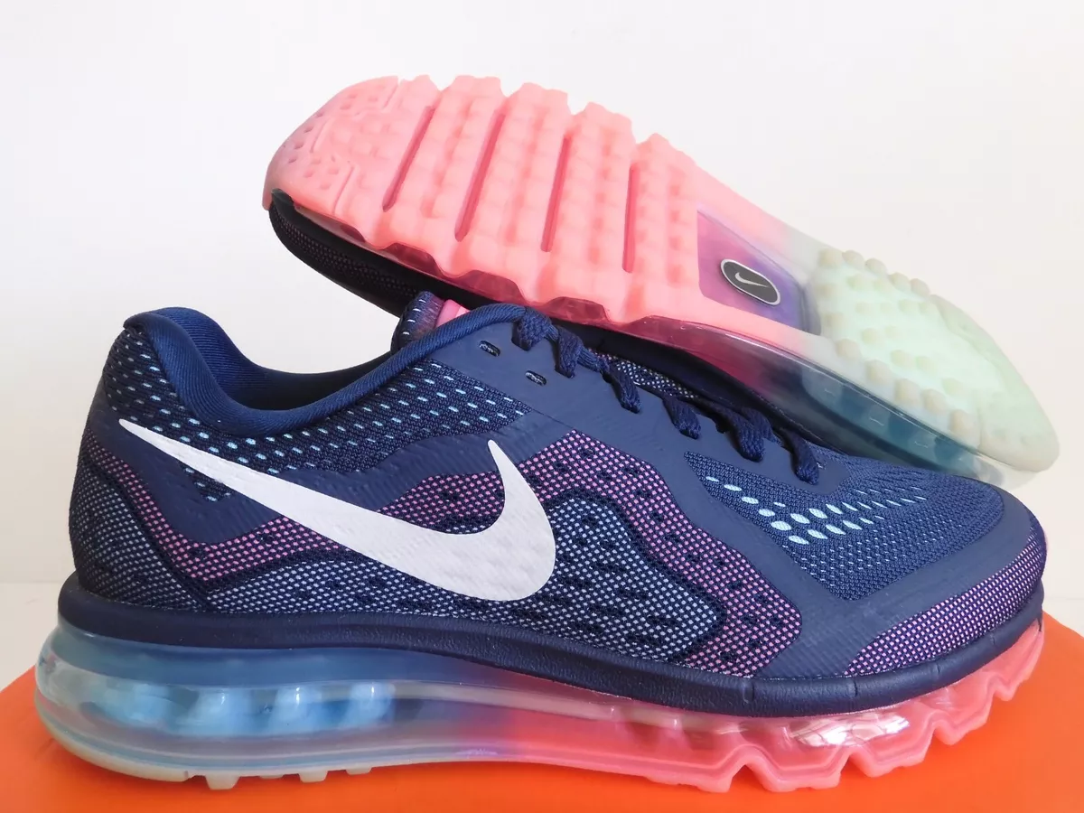 número formar Comprensión NIKE AIR MAX 2014 MIDNIGHT NAVY BLUE-PINK WOMENS SZ 10.5-MENS SZ 9  [621078-415] | eBay