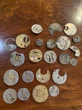 Lot Of Vintage Pocket And Watch Movements For Repair Or Art Projects