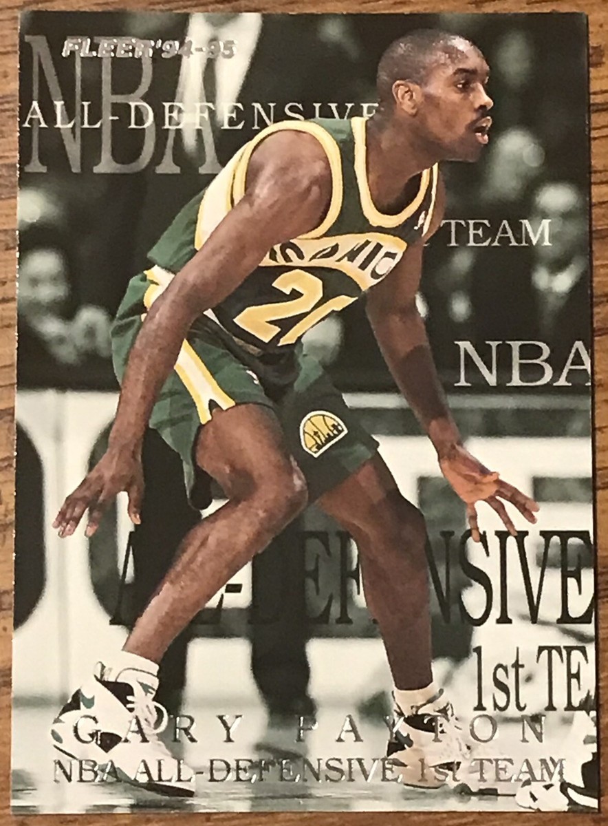 Gary Payton 1994-95 Fleer All-Defensive 1st Team Card #4 NBA HOF