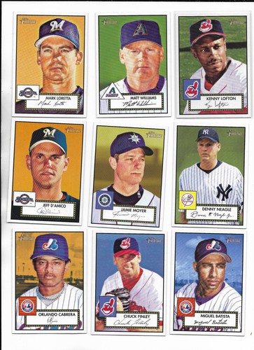 2001 Topps Heritage PICK-A-CARD Damon Buhner Snow Thome Soriano FINISH YOUR SET - Picture 181 of 219