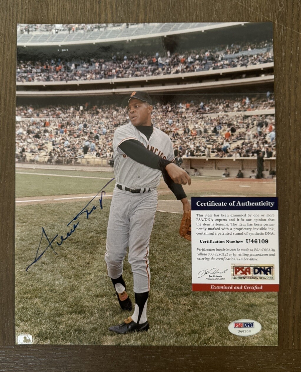 Willie Mays Signed 8x10 Auto Autograph Clean Photo Picture PSA/DNA Authenticated