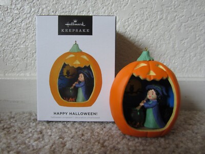 Happy Halloween! witch pumpkin 2022 Hallmark Halloween ornament